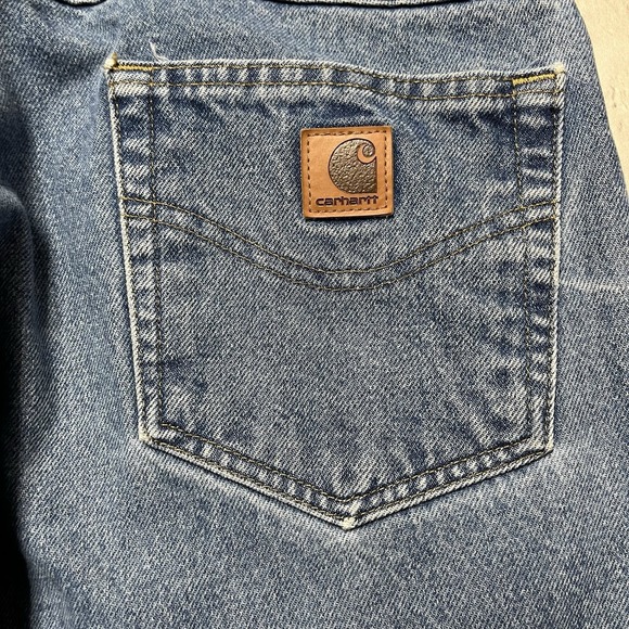 Carhartt B17 DST Blue Denim Jeans Men's 40x32 Relaxed Fit Workwear Heavy Duty - Picture 9 of 10